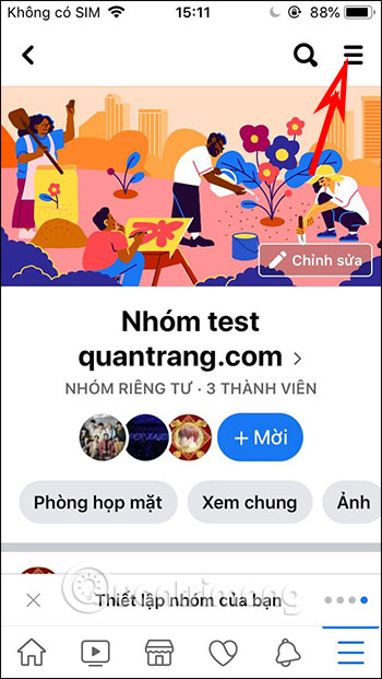 Truy cập quản lý nhóm